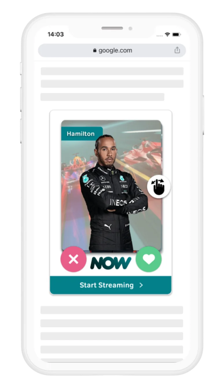 Swipe Right format example